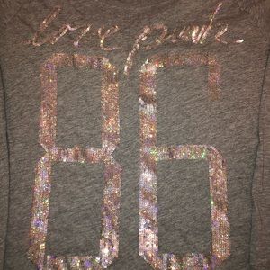 PINK Victoria's Secret Tops - VS LOVE PINK long sleeve sequin shirt PINK Victoria's Secret Tops - VS LOVE PINK long sleeve sequin shirt